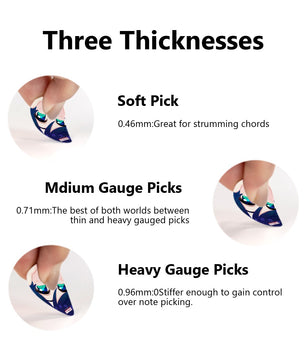 Genshin Impact Squishy Series Guitar Pick - Venti (12 picks of 3 gauges)