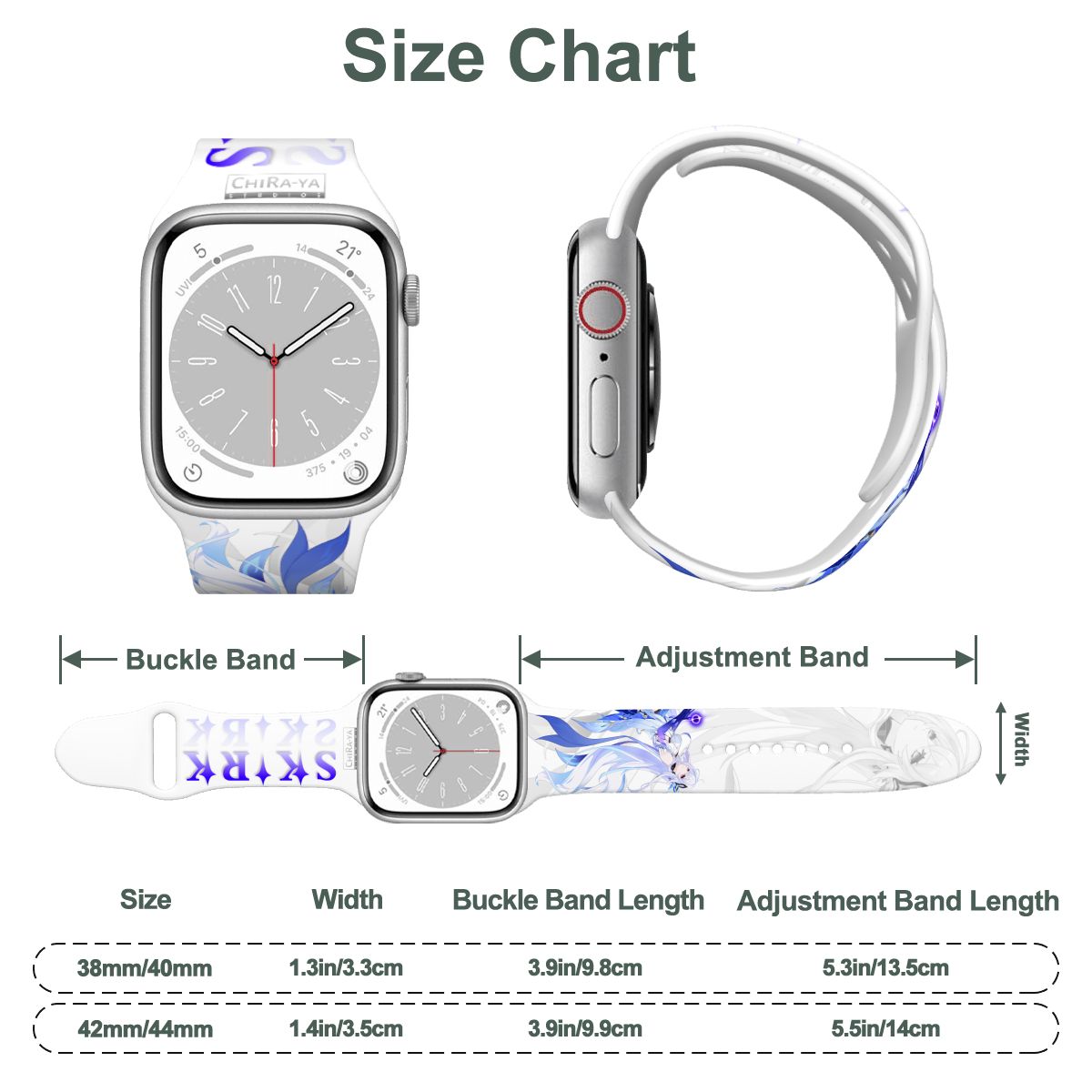 Double Buckle Apple Watch Band Gold Chiraya Logo Chiraya Studios