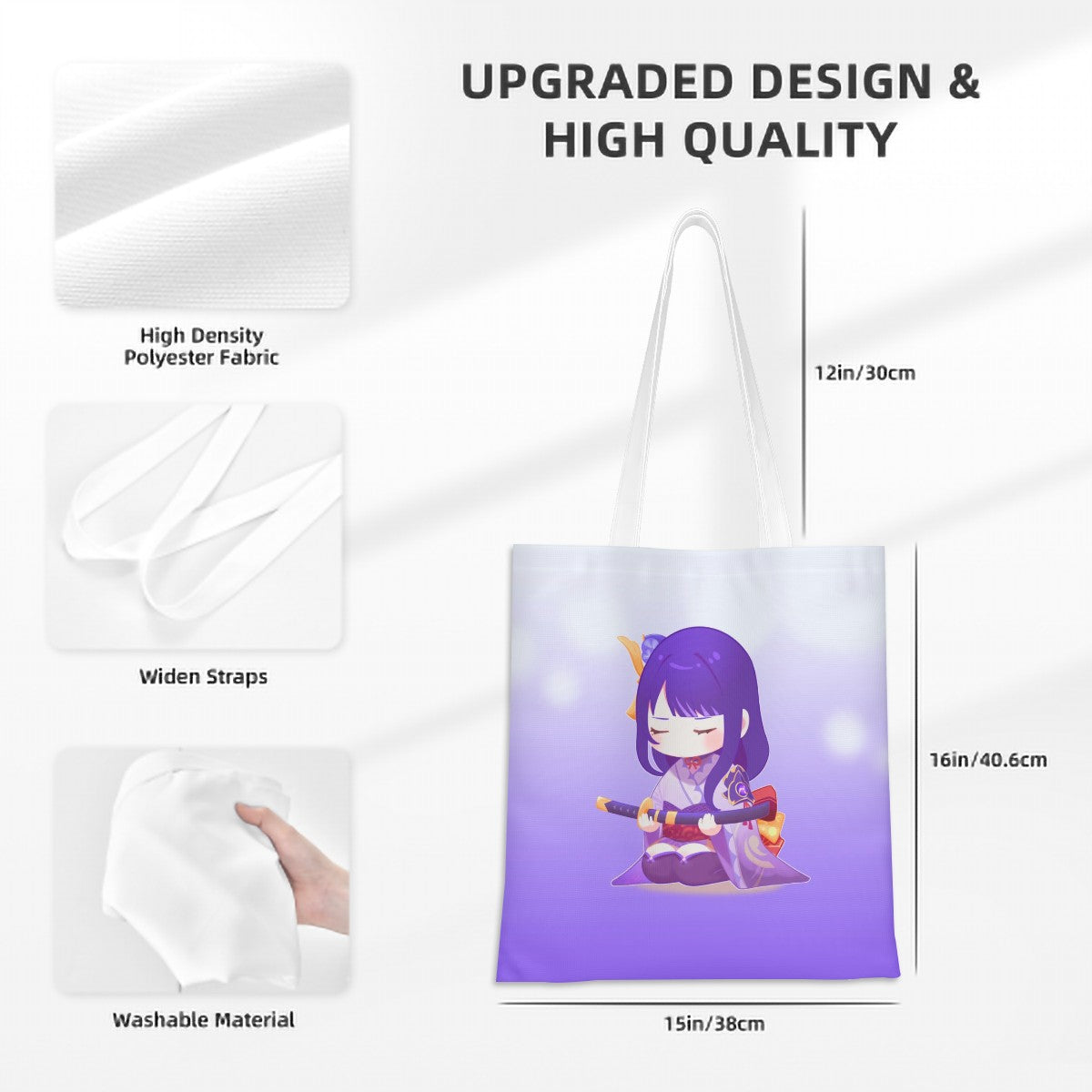 Genshin Impact Tote Bag - Raiden Shogun (Irodori Statue Series)