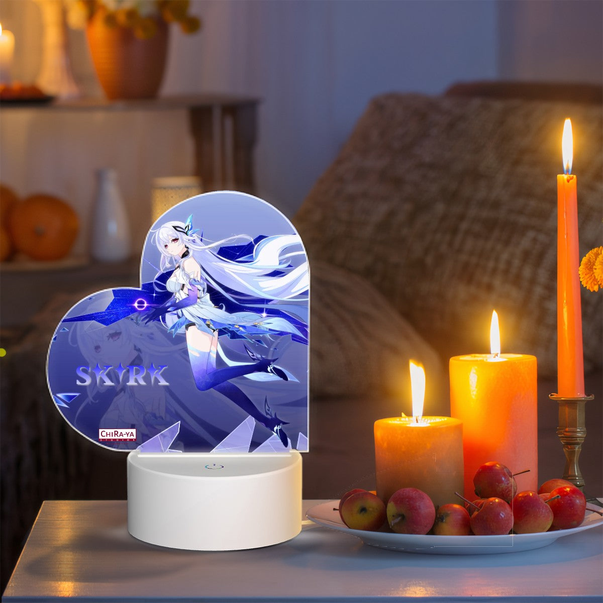 Genshin Impact Heart-Shaped Night Light - Skirk: 