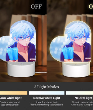 Genshin Impact Heart-Shaped Night Light - Chongyun: 