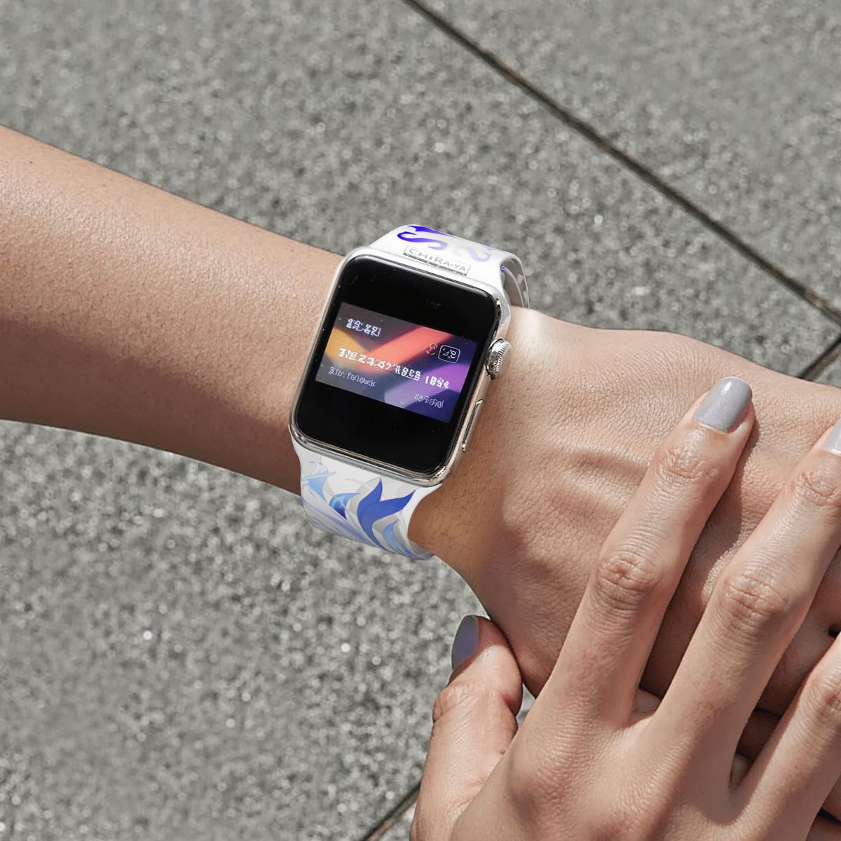 Double Buckle Apple Watch Band Gold Chiraya Logo Chiraya Studios