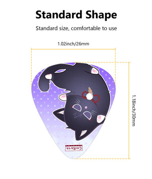 Genshin Impact Scarameow Series Guitar Pick (12 picks of 3 gauges)