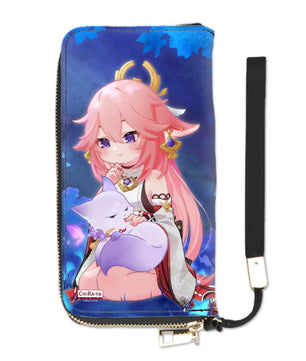 Genshin Impact Luxury Clutch Wallet - Raiden Shogun & Yae Miko: 