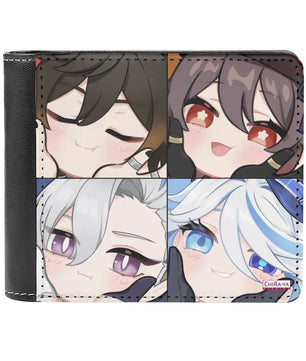 Genshin Impact Squishy Series Leather Wallet (Special Edition) - Zhongli x Hu Tao & Neuvillette x Furina