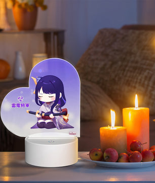 Genshin Impact Heart-Shaped Night Light - Raiden Shogun (Irodori Statue Series)