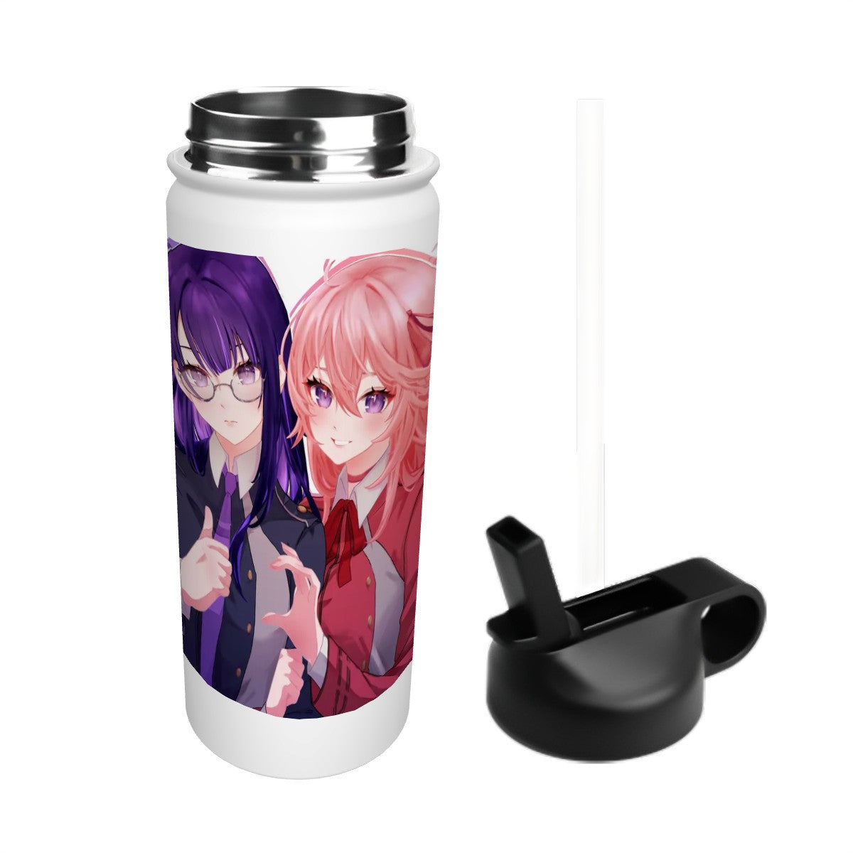 Genshin Impact Stainless Steel Insulated Tumbler - Raiden Ei & Yae Miko: "Takina & Chisato" Chiraya Studios