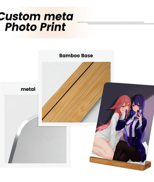 Genshin Impact Metal Print with Stand - Raiden Ei & Yae Miko: 