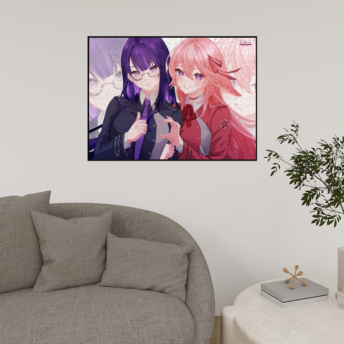 Genshin Impact x Lycoris Recoil Wooden Jigsaw Puzzle (500pcs) - Raiden Ei & Yae Miko: "Takina & Chisato"