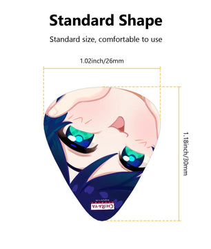 Genshin Impact Squishy Series Guitar Pick - Venti (12 picks of 3 gauges)