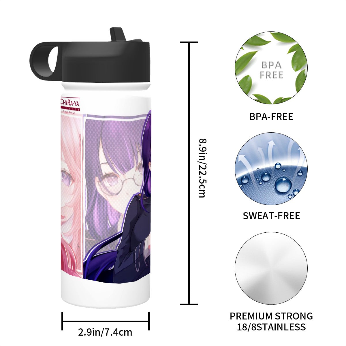 Genshin Impact Stainless Steel Insulated Tumbler - Raiden Ei & Yae Miko: "Takina & Chisato" Chiraya Studios