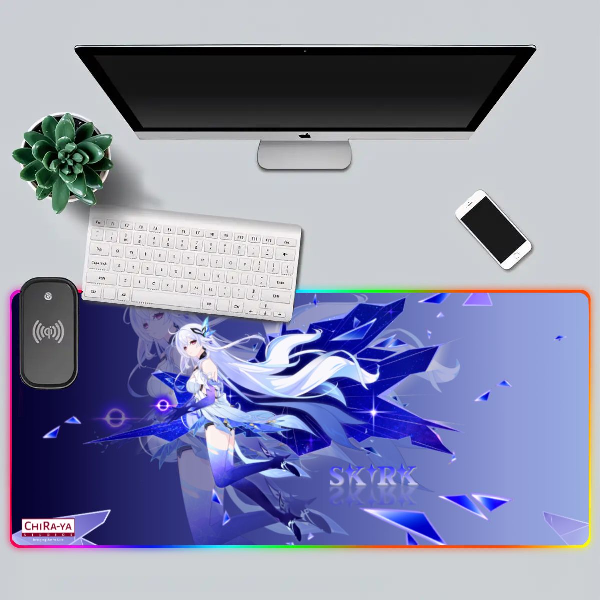 Genshin Impact Premium RGB Gaming Mouse Pad (with Wireless Charging) - Skirk: "Forged in the Abyss" Chiraya Studios