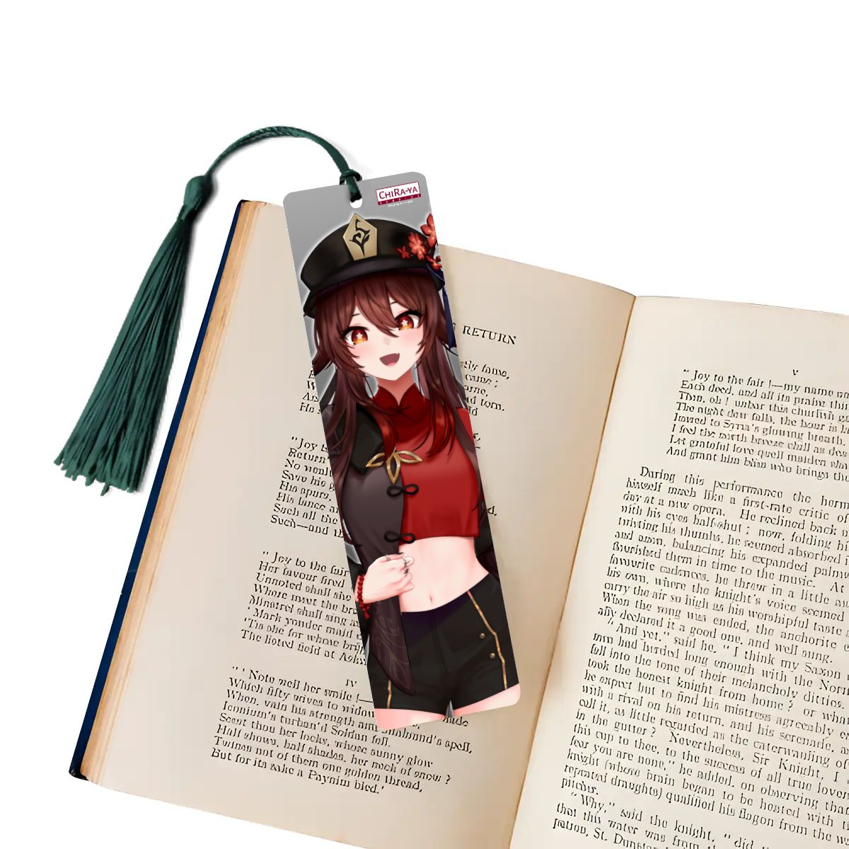 Genshin Impact Wooden Bookmark - Hu Tao: "Crop Top Tao"