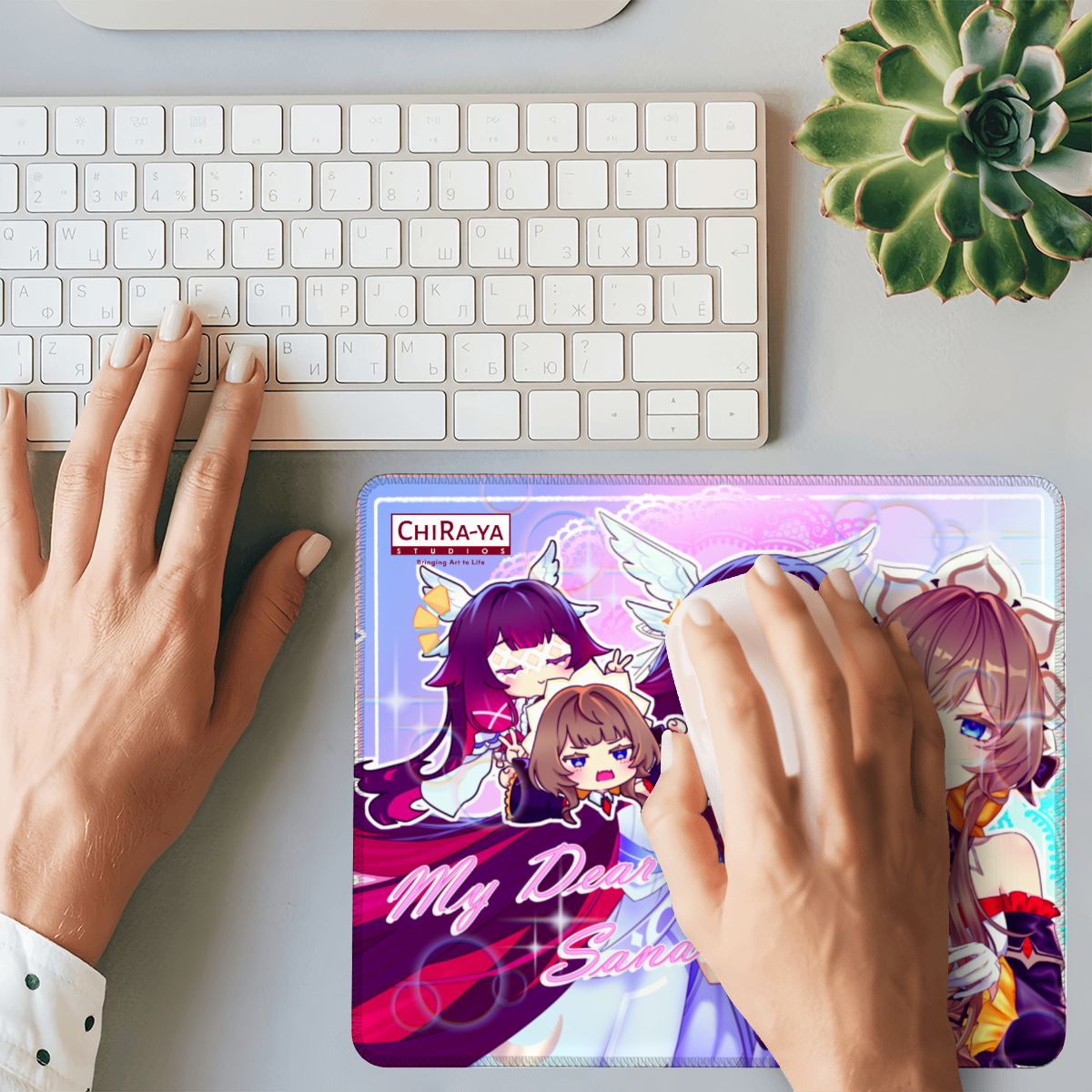 Genshin Impact Gaming Mouse Pad - Sandrone & Columbina "Teatime"