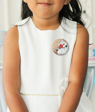 Genshin Impact Pin Badge - Asuka Kreutz (Cat Asuka)