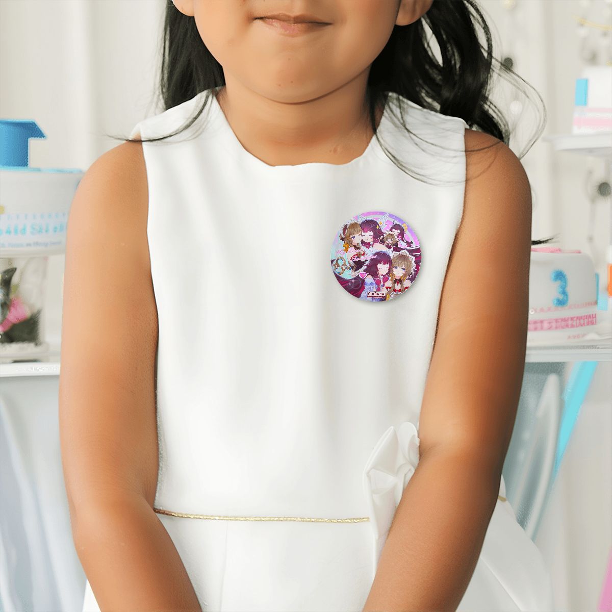 Genshin Impact Pin Badge - Columbina & Sandrone: "Teatime"