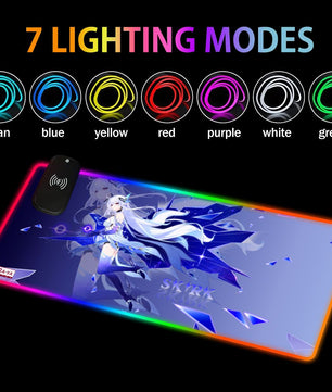Genshin Impact Premium RGB Gaming Mouse Pad (with Wireless Charging) - Skirk: 