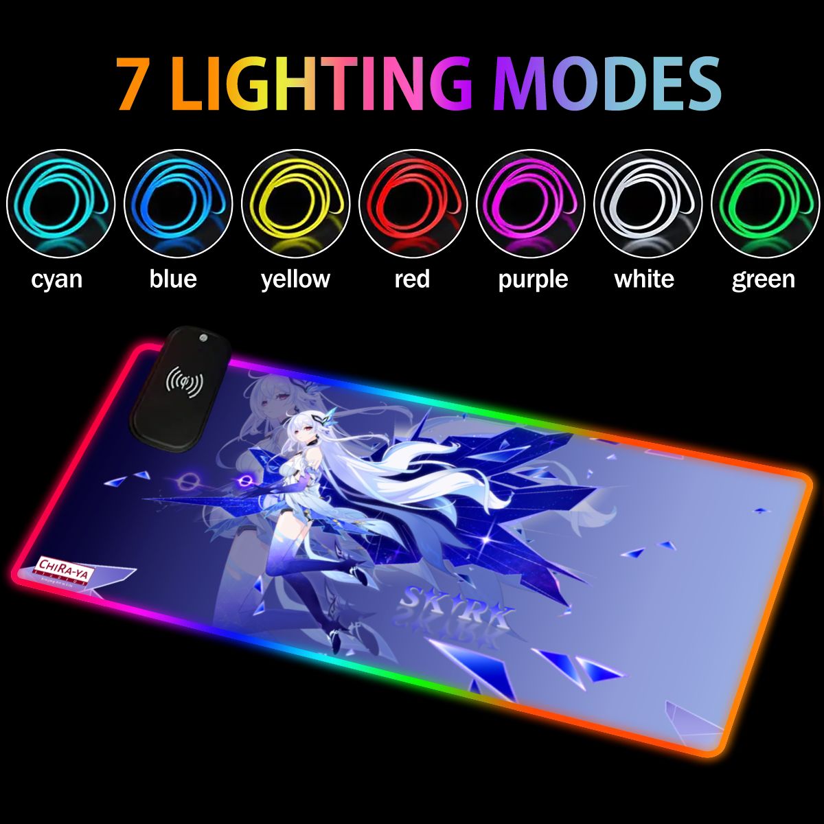 Genshin Impact Premium RGB Gaming Mouse Pad (with Wireless Charging) - Skirk: "Forged in the Abyss" Chiraya Studios