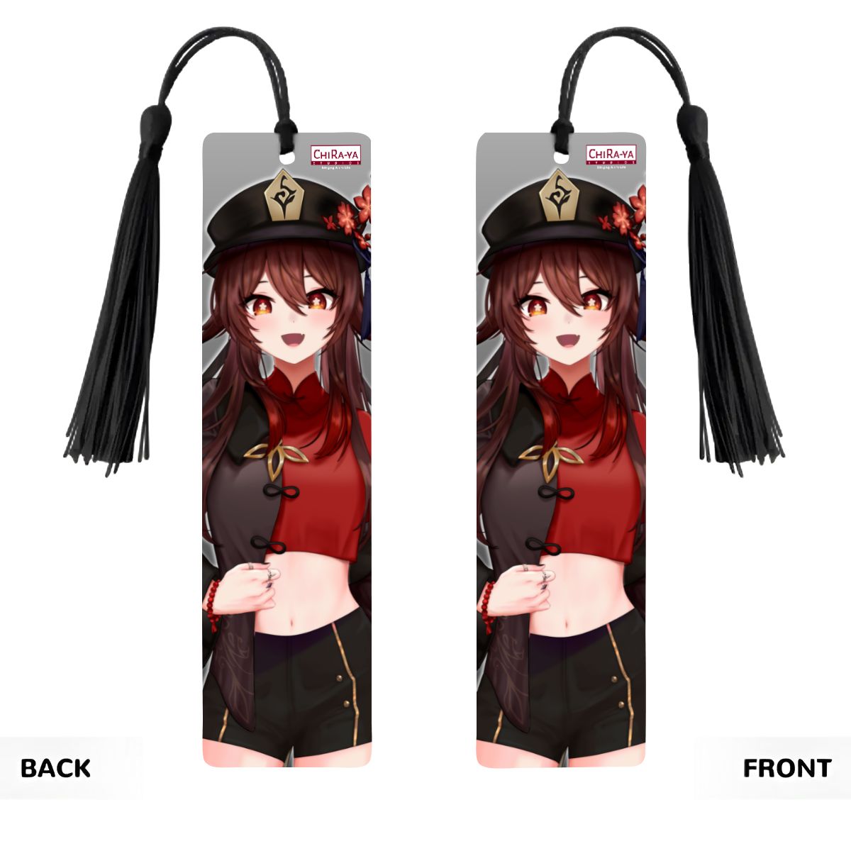 Genshin Impact Wooden Bookmark - Hu Tao: "Crop Top Tao"