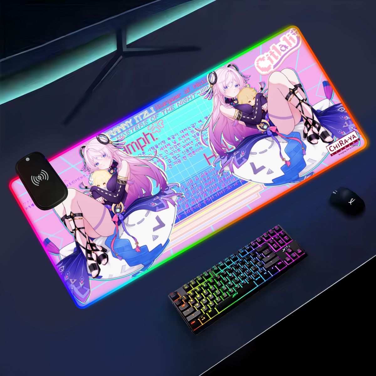 Genshin Impact Citlali anime RGB gaming mouse pad by Chiraya Studios