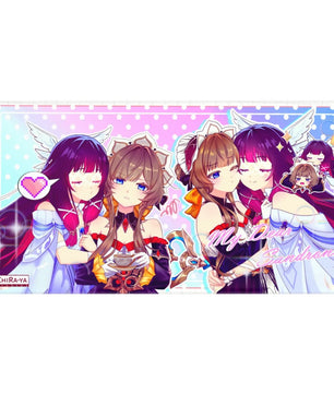 Genshin Impact Columbina and Sandrone extra large anime gaming mouse pad by Chiraya Studios