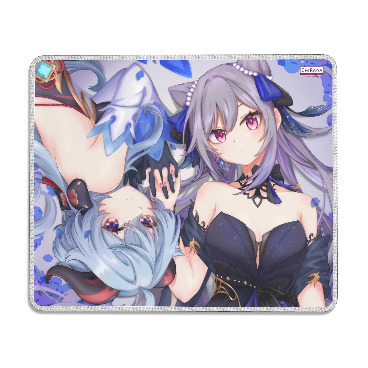 Genshin Impact Ganyu x Keqing (GanQing Impact) anime gaming mouse pad by Chiraya Studios