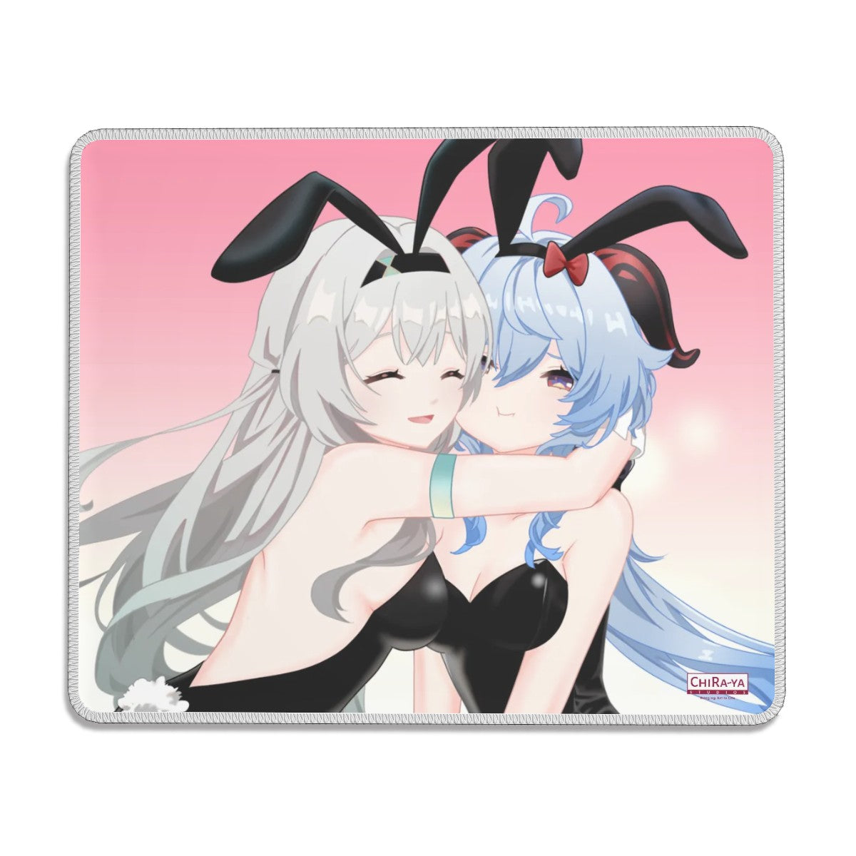 Genshin Impact x Honkai Star Rail Firefly and Ganyu anime gaming mouse pad Commissioned Fan Art design by Chiraya Studios