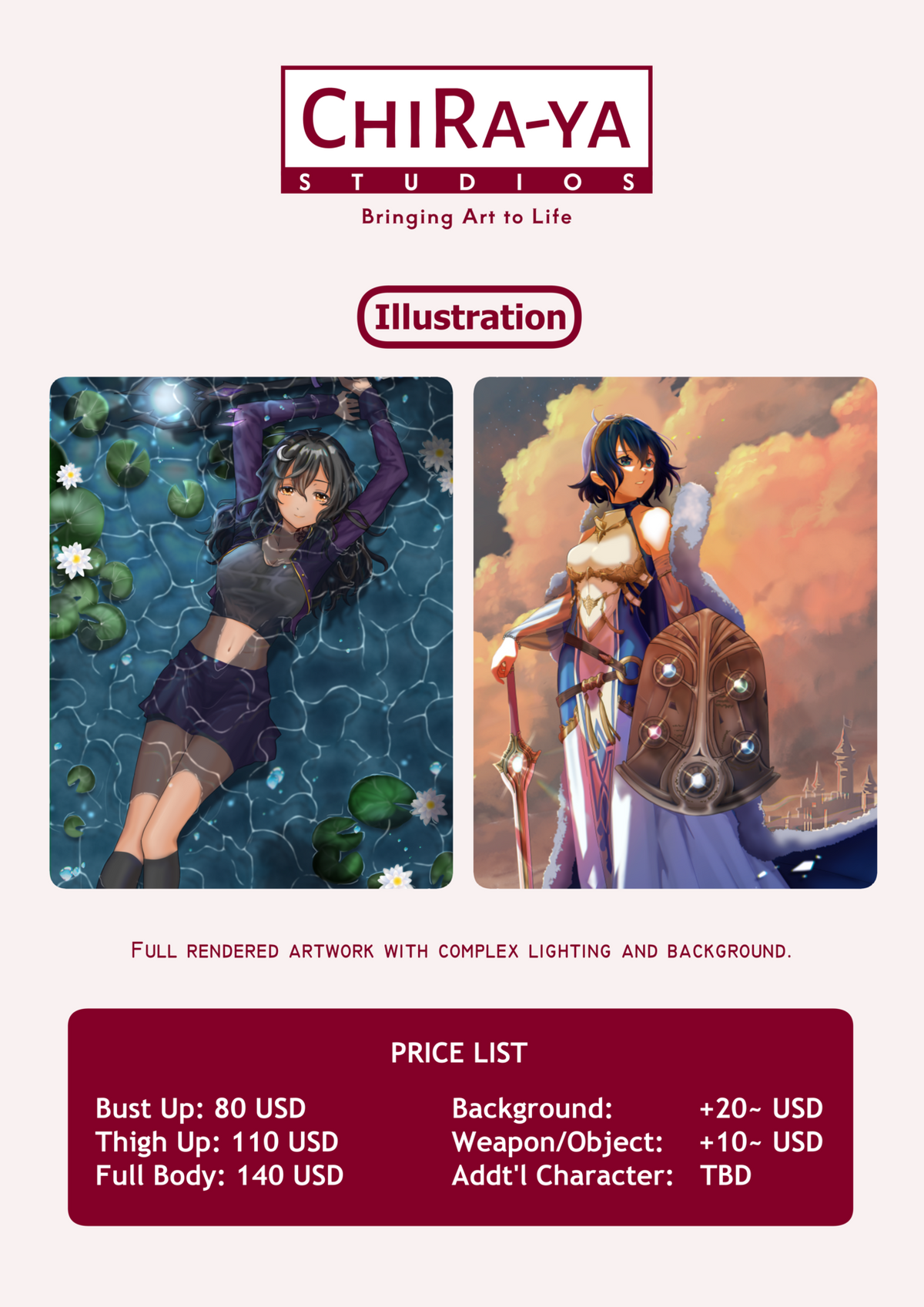 Custom Art Commission by Chiraya Studios (Quote Required) Chiraya Studios