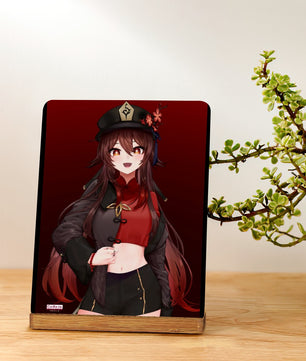 Genshin Impact Metal Print with Stand - Hu Tao: 