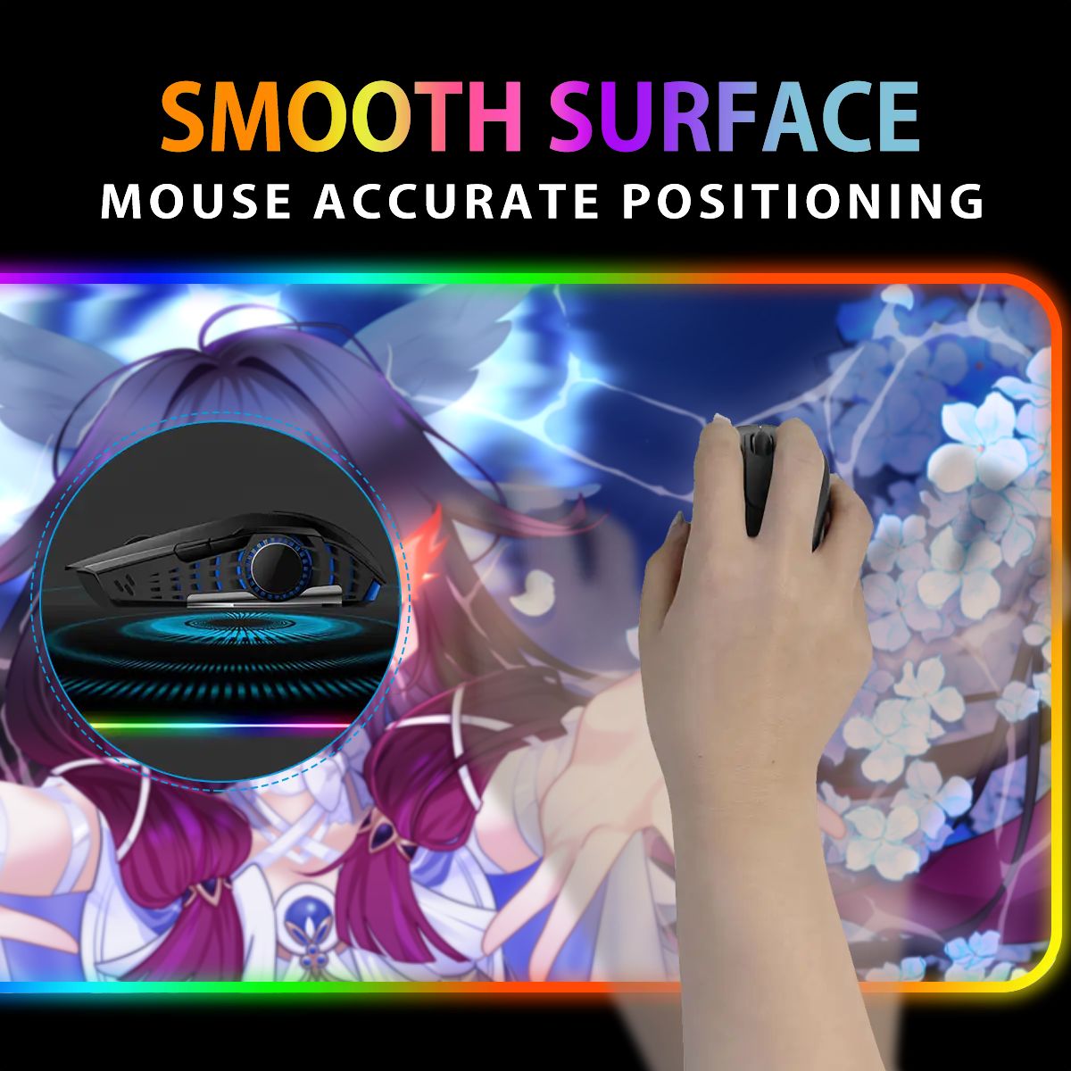 Genshin Impact Premium RGB Gaming Mouse Pad (with Wireless Charging) - Columbina: "Cui Lacrimosae" Chiraya Studios