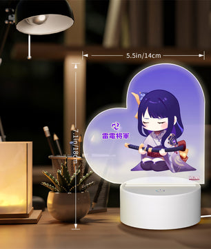 Genshin Impact Heart-Shaped Night Light - Raiden Shogun (Irodori Statue Series)