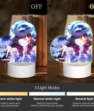 Genshin Impact Heart-Shaped Night Light - Columbina: 