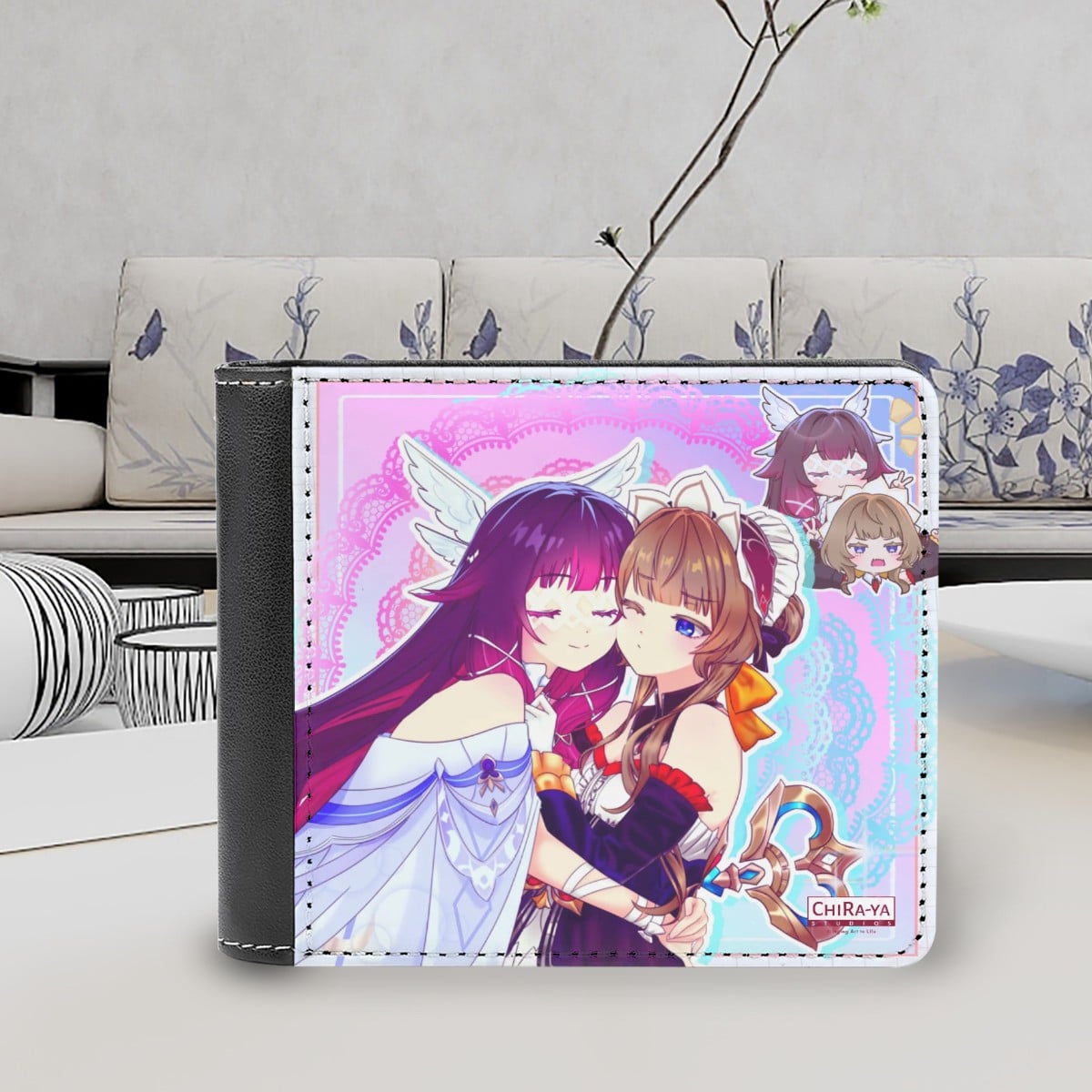 Leather Wallet Columbina Finish Sandbina emote sparkly 2 Chibi Sandbina clean bg Hug SandBina lattice 1 lattice 2 Chiraya Studios