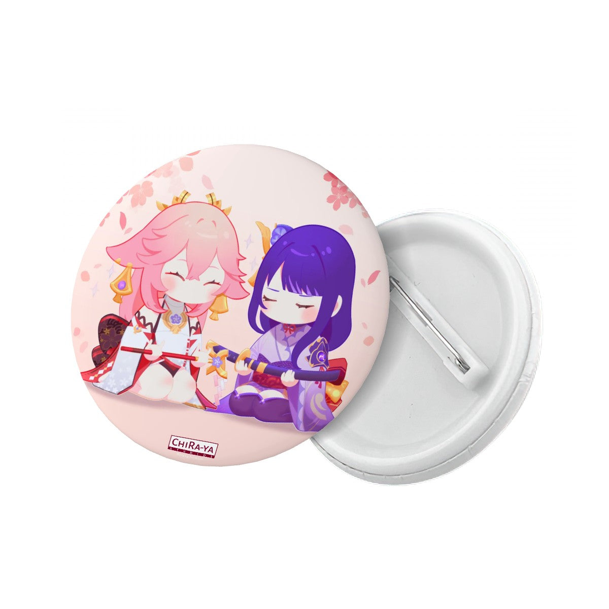 Genshin Impact Pin Badge - Raiden Shogun & Yae Miko: "The Irodori Statues of Eimiko"