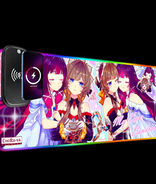 Genshin Impact Premium RGB Gaming Mouse Pad (with Wireless Charging) - Columbina & Sandrone: 
