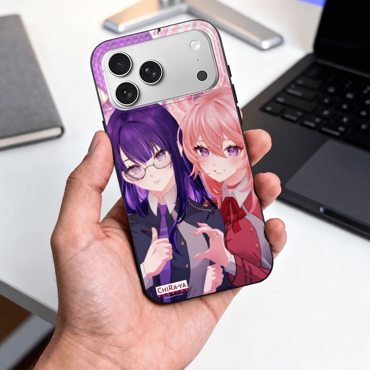 Genshin Impact Phone Case (iPhone 17 Pro Max) - Raiden Ei & Yae Miko: "Takina & Chisato" Chiraya Studios