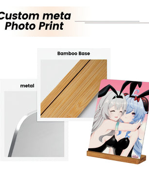 Genshin Impact x Honkai Star Rail Metal Print with Stand - Firefly & Ganyu: 