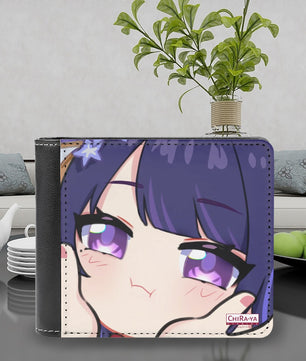 Genshin Impact Squishy Series Leather Wallet - Raiden Shogun