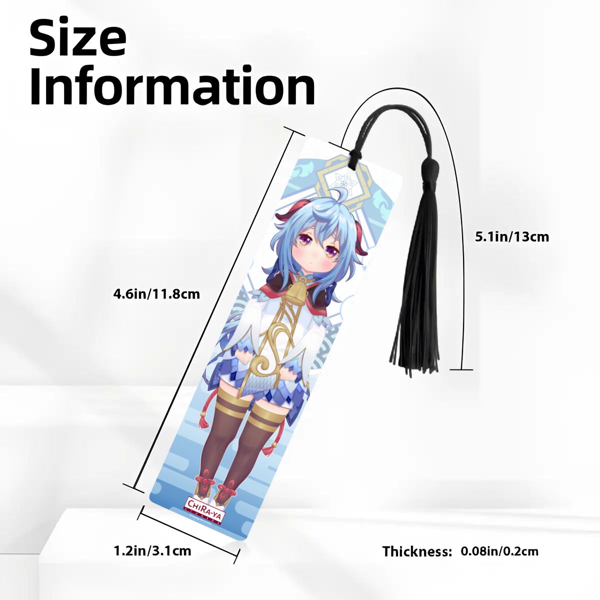 Genshin Impact Wooden Bookmark - Ganyu: "Smol Ganyu"