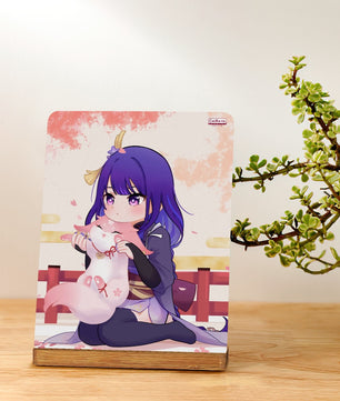 Genshin Impact Metal Print with Stand - Raiden Shogun: 