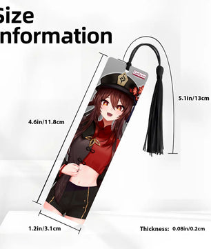 Genshin Impact Wooden Bookmark - Hu Tao: 