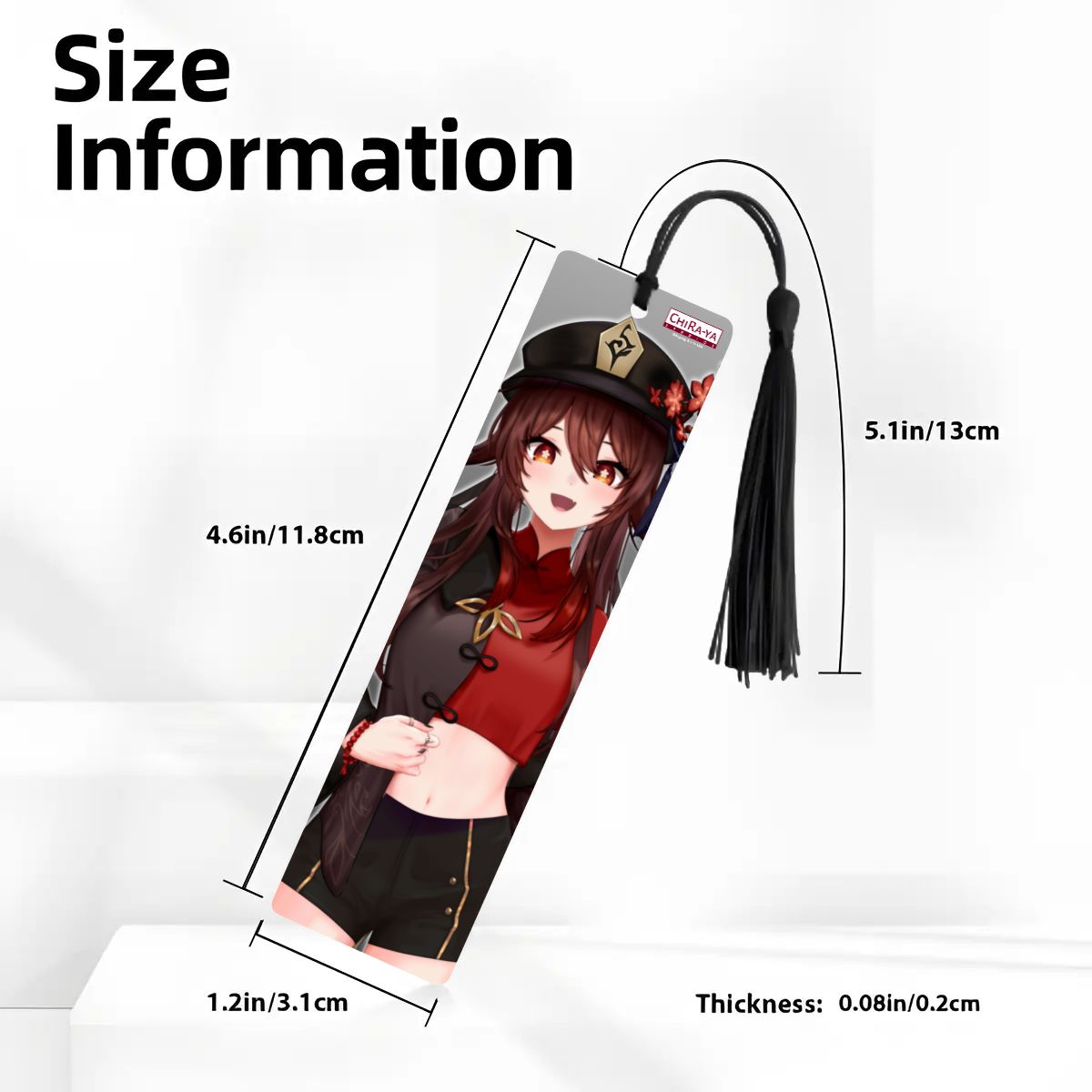 Genshin Impact Wooden Bookmark - Hu Tao: "Crop Top Tao"