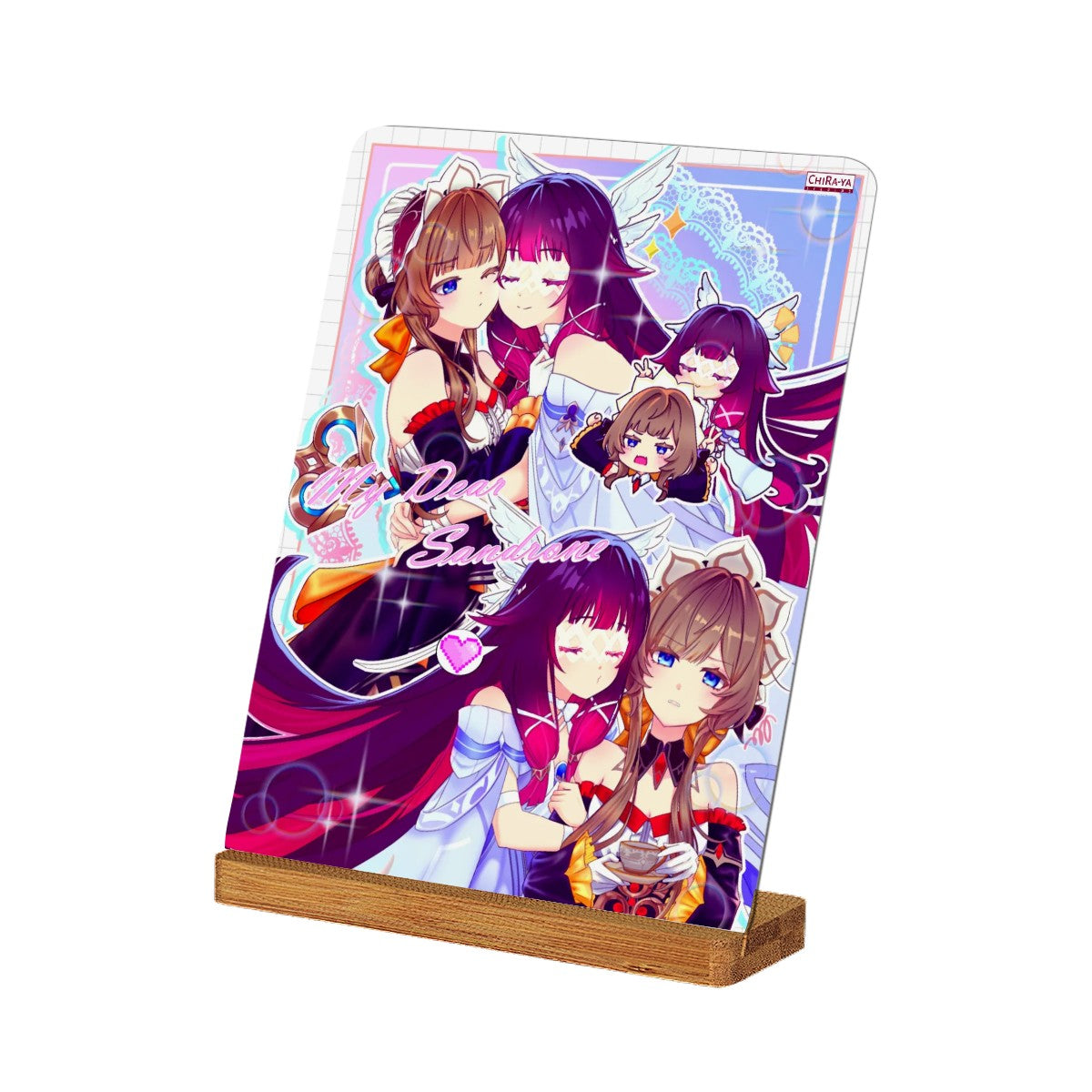 Genshin Impact Metal Print with Stand - Columbina & Sandrone: "Teatime"