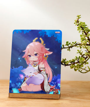 Genshin Impact Metal Print with Stand - Yae Miko: 
