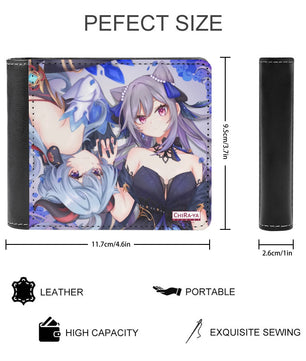 Genshin Impact Leather Wallet - Ganyu & Keqing: 