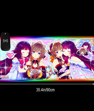 Genshin Impact Premium RGB Gaming Mouse Pad (with Wireless Charging) - Columbina & Sandrone: 