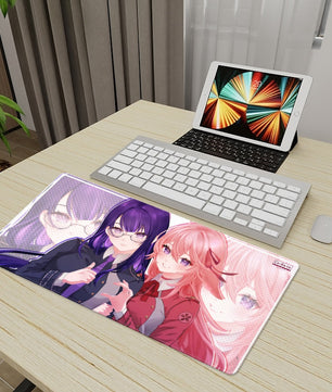 Genshin Impact x Lycoris Recoil Gaming Mouse Pad (Extra Large) - Raiden Ei & Yae Miko: 