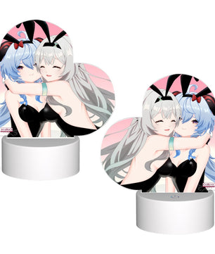 Genshin Impact x Honkai Star Rail Heart-Shaped Night Light - Firefly & Ganyu: 