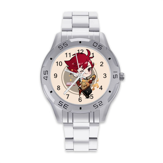 Terraglotte "2024 Genshin Instrument Series" Elegant Stainless Steel Watch - Floral Zither (Liyue)