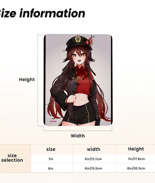 Genshin Impact Metal Print with Stand - Hu Tao: 